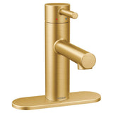 Align One-Handle Modern Bathroom Faucet with Drain Assembly and Optional Deckplate, Chrome