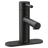 Align One-Handle Modern Bathroom Faucet with Drain Assembly and Optional Deckplate, Chrome