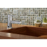 Align One-Handle Single Hole Low Profile Modern Bathroom Faucet with Drain Assembly, Chrome