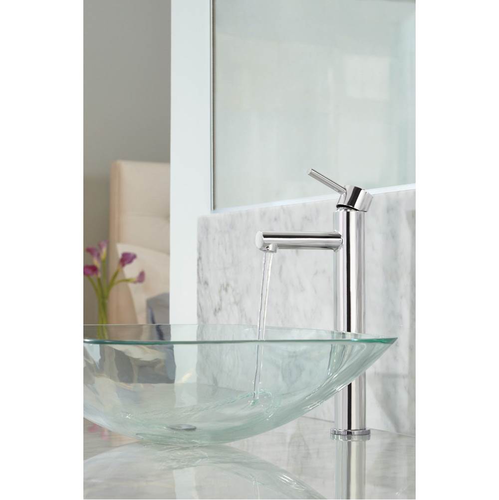 Align One-Handle Single Hole Modern Vessel Sink Bathroom Faucet, Chrome