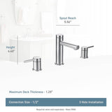 Align 8 in. Widespread 2-Handle Bathroom Faucet Trim Kit in Chrome (Valve Sold Separately)