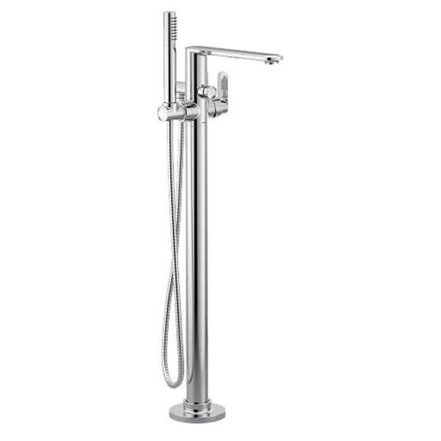 Moen - Chrome one-handle tub filler includes hand shower - Chrome