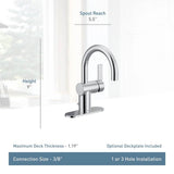 Cia Single Handle Bathroom Sink Faucet in Chrome