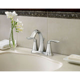 Eva Two-Handle Centerset Bathroom Sink Faucet with Drain Assembly, Chrome