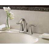 Eva Two-Handle Centerset Bathroom Sink Faucet with Drain Assembly, Chrome
