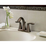 Eva Two-Handle Centerset Bathroom Sink Faucet with Drain Assembly, Chrome