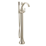 Wynford One-Handle Freestanding Floor Mount Tub Filler with Handshower, Includes Interchangeable Handle, Chrome