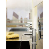 90 Degree One-Handle Modern Bathroom Faucet with Drain Assembly, Chrome