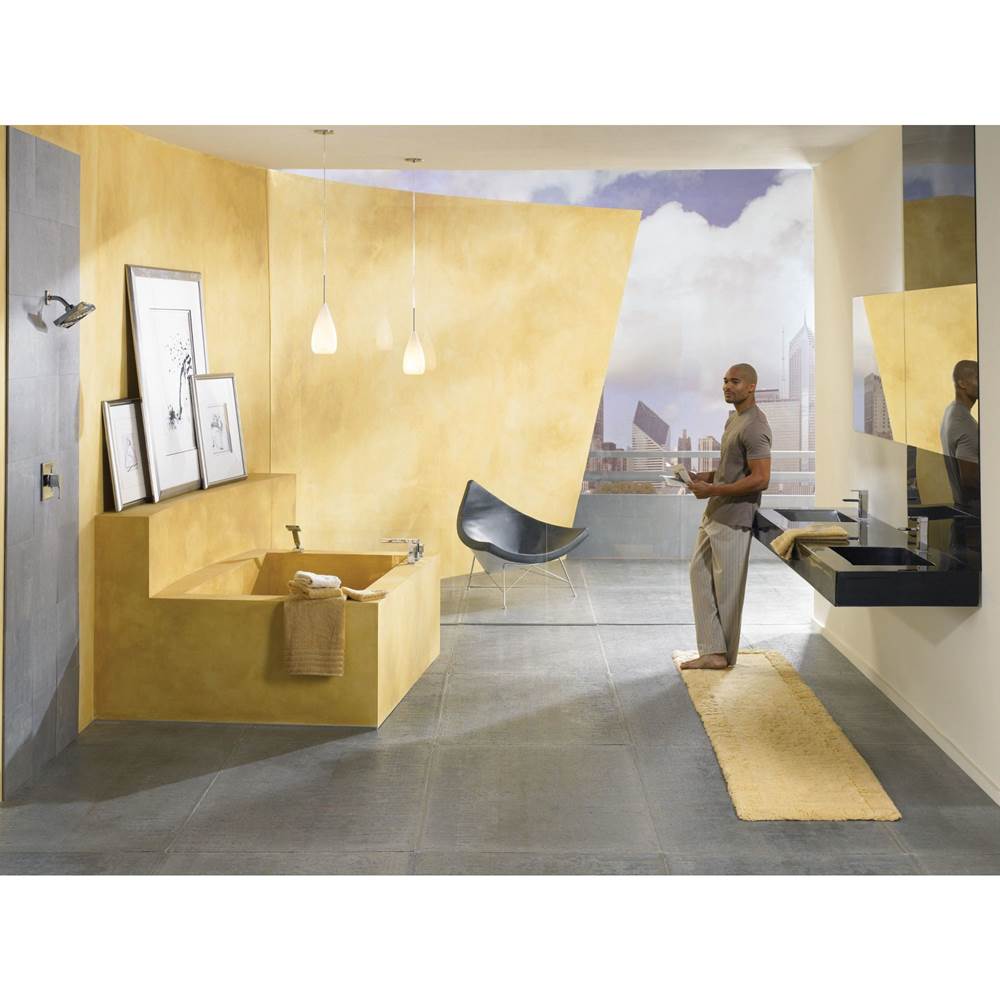 90-Degree 2-Handle Deck-Mount High-Arc Roman Tub Faucet Trim Kit in Brushed Nickel (Valve Sold Separately)