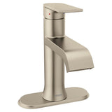 Genta LX One-Handle Single Hole Modern Bathroom Sink Faucet with Optional Deckplate, Chrome