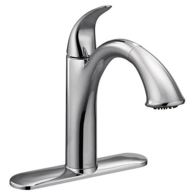 Moen - Chrome one-handle pullout kitchen faucet - Chrome
