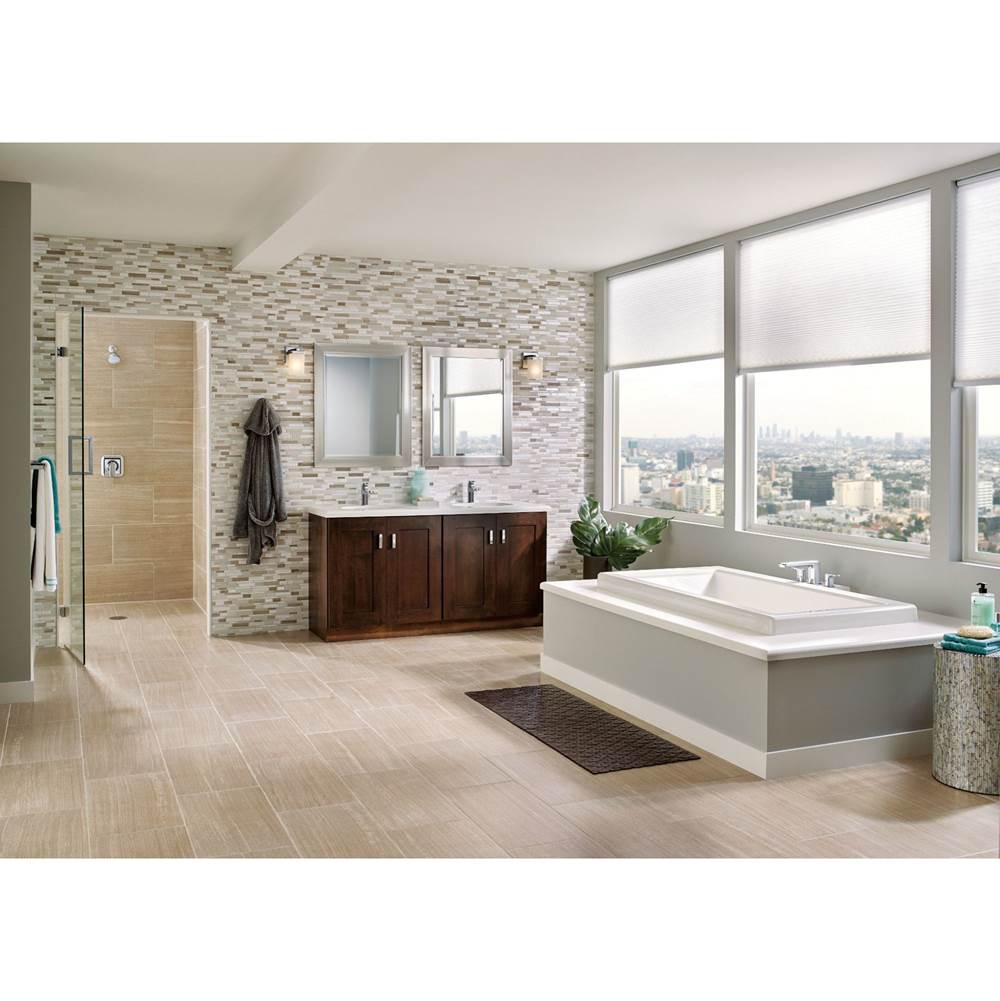 Rizon 2-Handle Deck-Mount Roman Tub Faucet Trim Kit in Chrome (Valve Sold Separately)