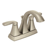 Voss Two-Handle High Arc Centerset Bathroom Faucet, Chrome