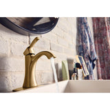 Voss One-Handle Single Hole Bathroom Sink Faucet with Optional Deckplate, Chrome