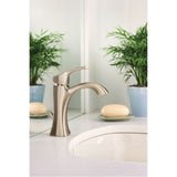 Voss One-Handle Single Hole Bathroom Sink Faucet with Optional Deckplate, Chrome