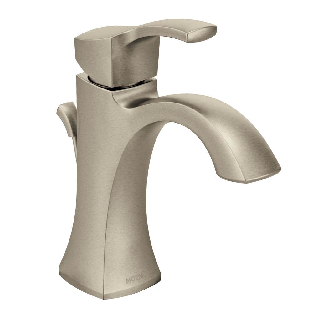 Voss One-Handle Single Hole Bathroom Sink Faucet with Optional Deckplate, Chrome