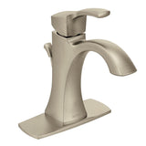 Voss One-Handle Single Hole Bathroom Sink Faucet with Optional Deckplate, Chrome