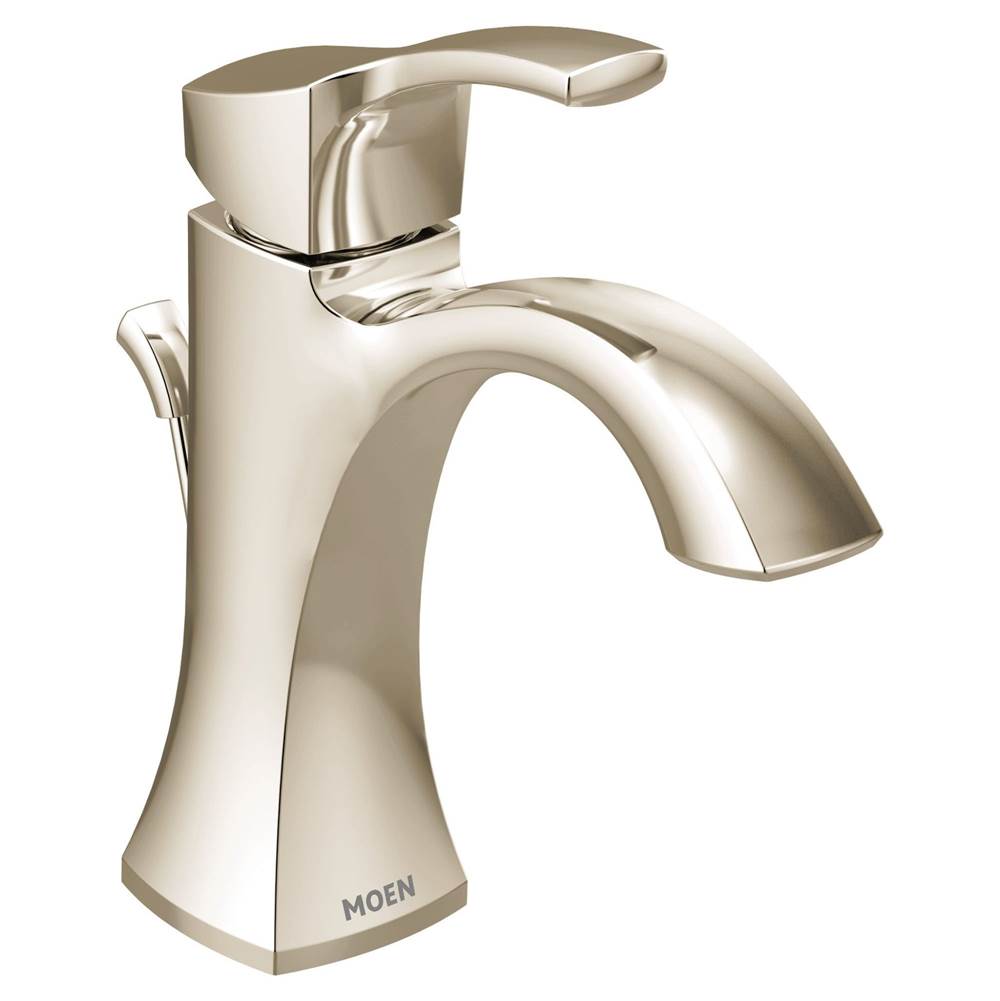 Voss One-Handle Single Hole Bathroom Sink Faucet with Optional Deckplate, Chrome