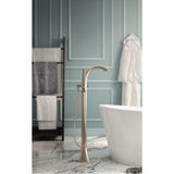 Voss One-Handle Freestanding Floor Mount Tub Filler with Handshower, Chrome