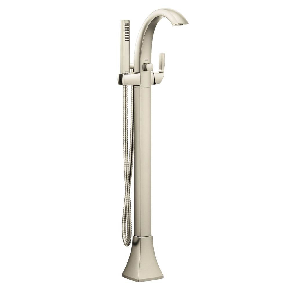 Voss One-Handle Freestanding Floor Mount Tub Filler with Handshower, Chrome