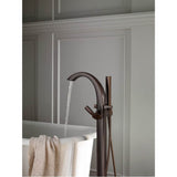 Voss One-Handle Freestanding Floor Mount Tub Filler with Handshower, Chrome