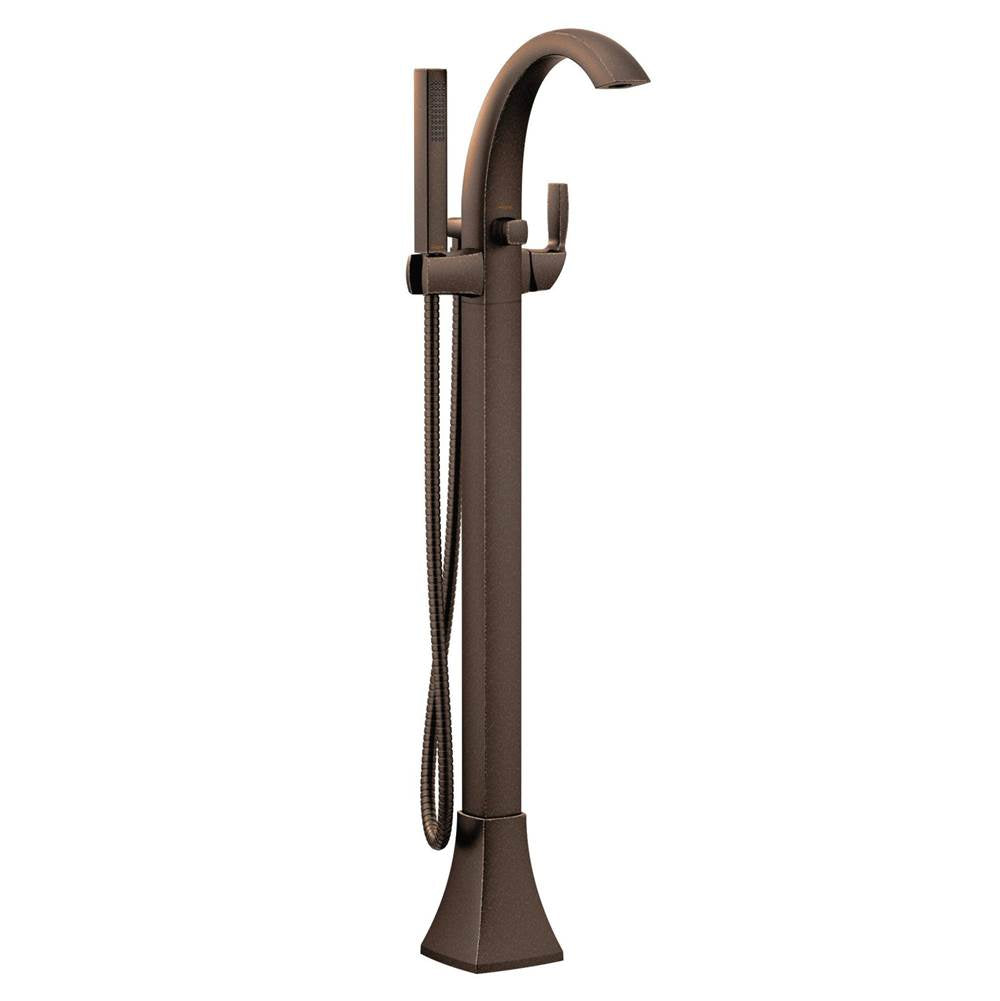 Voss One-Handle Freestanding Floor Mount Tub Filler with Handshower, Chrome
