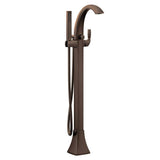 Voss One-Handle Freestanding Floor Mount Tub Filler with Handshower, Chrome