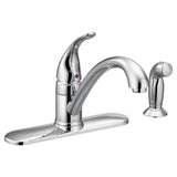 Torrance Chrome Single-Handle Lever Kitchen Faucet with Side Spray