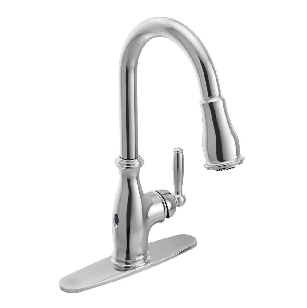 Moen Brantford Motionsense Wave Touchless One-Handle Pulldown Kitchen Faucet Featuring Reflex, Chrome ()