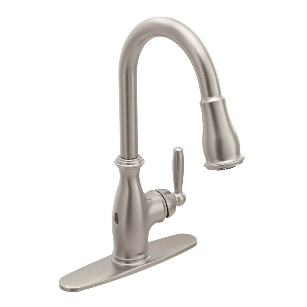 Moen Brantford Motionsense Wave Touchless One-Handle Pulldown Kitchen Faucet Featuring Reflex, Chrome ()