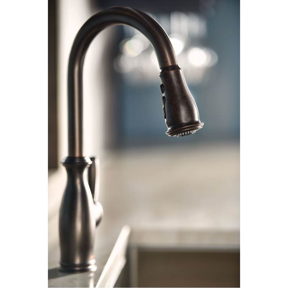 Brantford One-Handle Pulldown Kitchen Faucet Featuring Power Boost and Reflex, Chrome