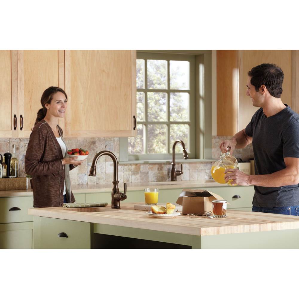 Brantford One-Handle High-Arc Pulldown Bar Faucet with Reflex and Power Clean, Oil Rubbed Bronze