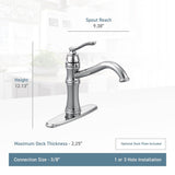 Belfield Single-Handle Standard Kitchen Faucet in Matte Black