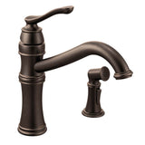 Belfield Single-Handle Standard Kitchen Faucet with Side Sprayer in Matte Black