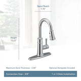 Belfield Single-Handle Pull-Down Sprayer Kitchen Faucet with Reflex and Power Boost in Oil Rubbed Bronze