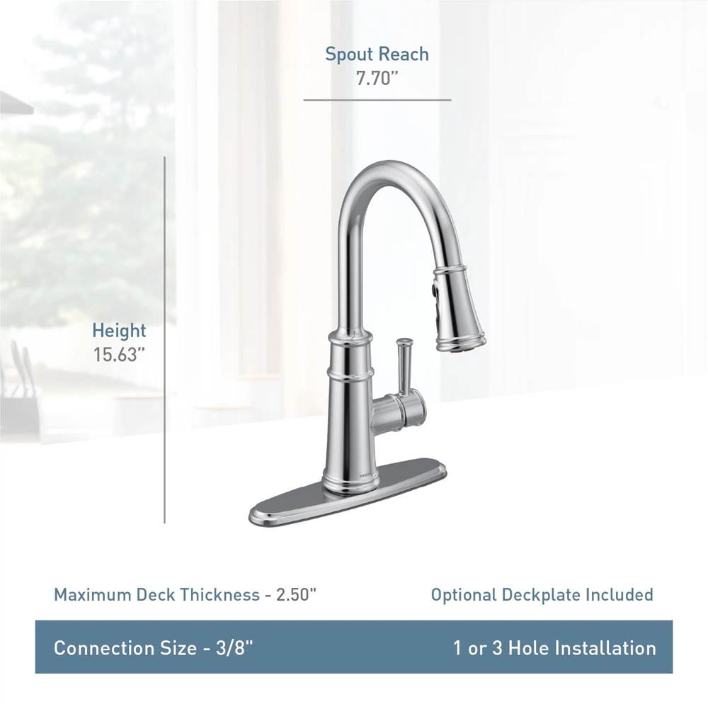 Belfield Single-Handle Pull-Down Sprayer Kitchen Faucet with Reflex and Power Boost in Matte Black