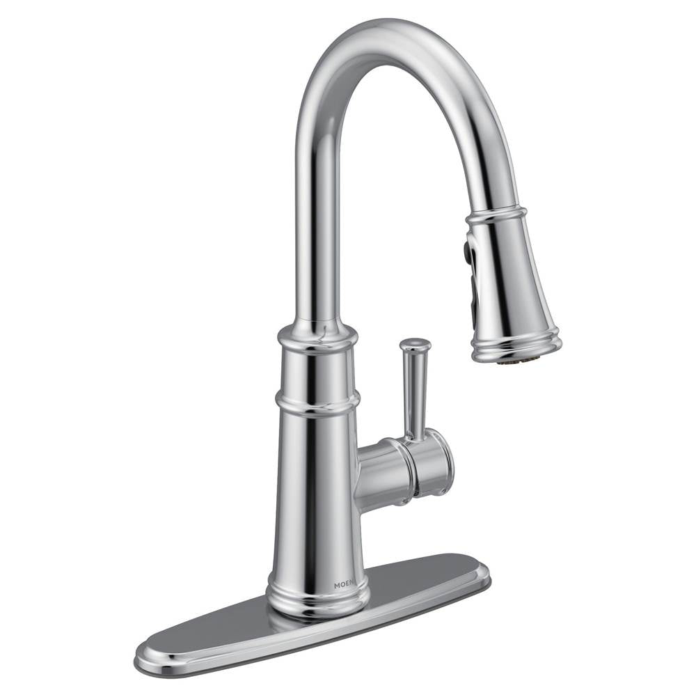 Belfield Single-Handle Pull-Down Sprayer Kitchen Faucet with Reflex and Power Boost in Chrome