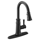 Belfield Single-Handle Pull-Down Sprayer Kitchen Faucet with Reflex and Power Boost in Matte Black