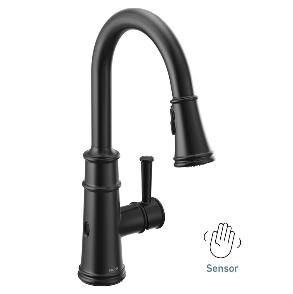 Belfield Touchless 1-Handle Pull-Down Sprayer Kitchen Faucet with MotionSense Wave and Power Clean in Matte Black