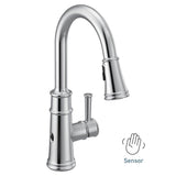 Belfield Smart Faucet Touchless Pull Down Sprayer Kitchen Faucet with Voice Control and Power Boost, Chrome