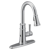 Belfield Smart Faucet Touchless Pull Down Sprayer Kitchen Faucet with Voice Control and Power Boost, Chrome