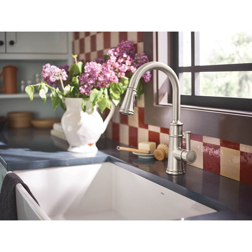 Belfield Single-Handle Pull-Down Sprayer Kitchen Faucet with Reflex and Power Boost in Spot Resist Stainless