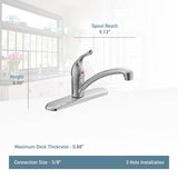 Chateau Single-Handle Standard Kitchen Faucet in Chrome