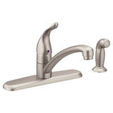 Chateau Single-Handle Standard Kitchen Faucet with Side Sprayer in Chrome