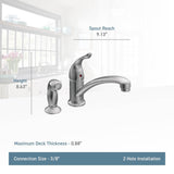 Chateau One-Handle Low Arc Kitchen Faucet, Chrome