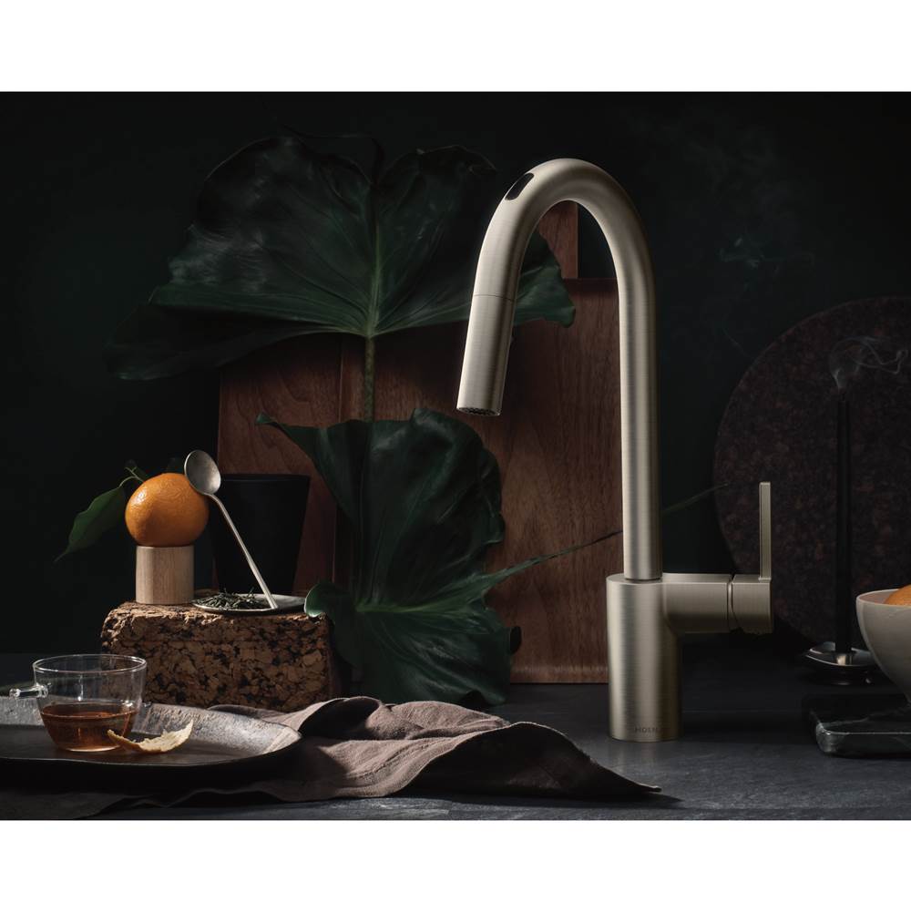 Align Smart Faucet Touchless Pull Down Sprayer Kitchen Faucet with Voice Control and Power Boost, Brushed Gold