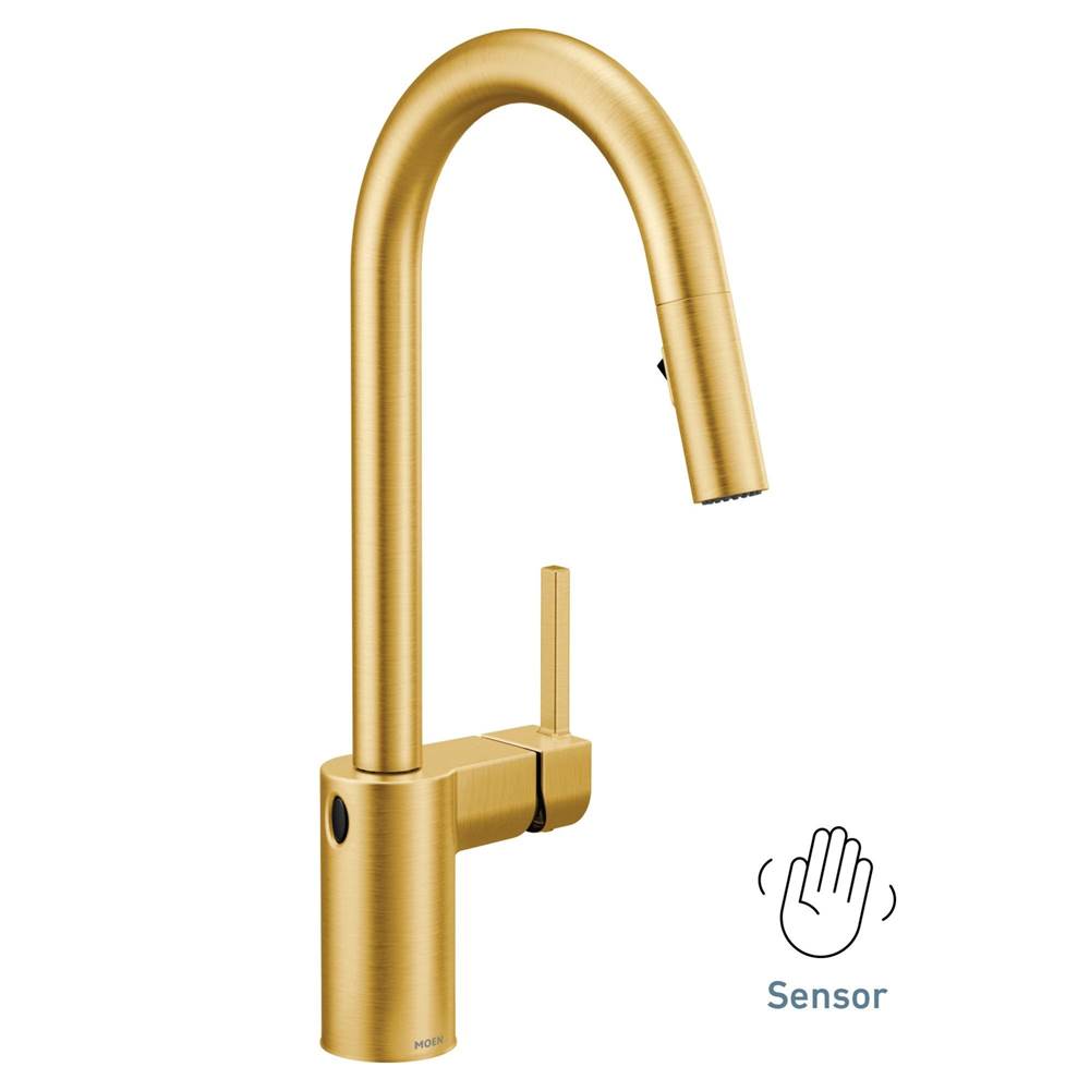 Align Motionsense Wave One-Sensor Touchless One-Handle High Arc Modern Pulldown Kitchen Faucet with Reflex, Brushed Gold