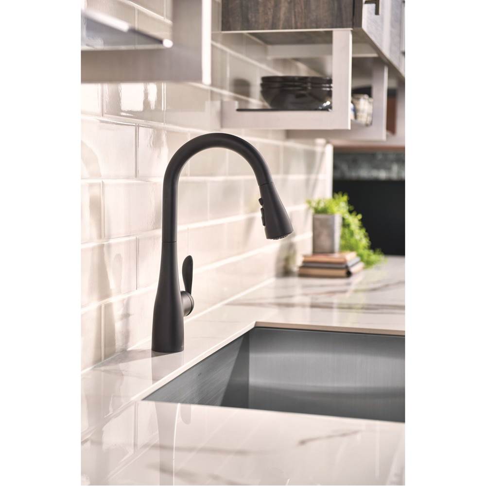 Arbor One-Handle Pulldown Kitchen Faucet Featuring Power Boost and Reflex, Matte Black