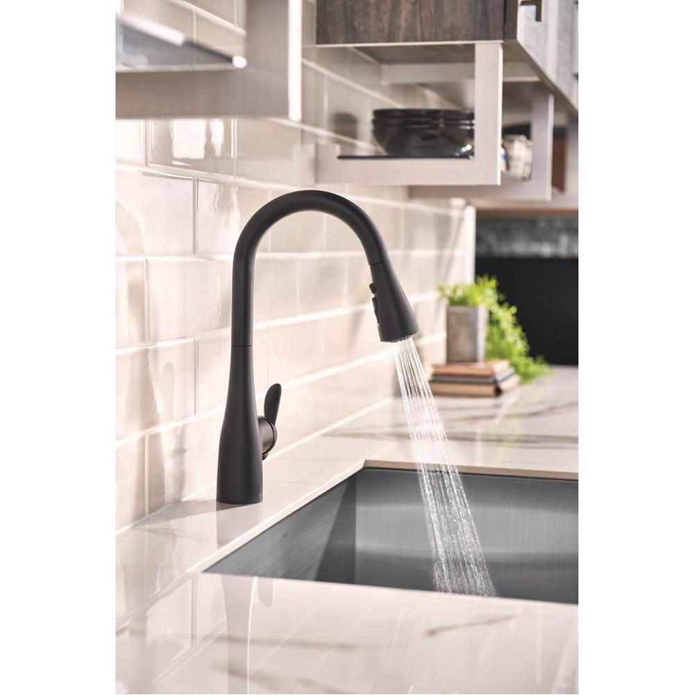 Arbor One-Handle Pulldown Kitchen Faucet Featuring Power Boost and Reflex, Matte Black