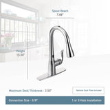 Arbor Motionsense Two-Sensor Touchless One-Handle Pulldown Kitchen Faucet Featuring Power Clean, Spot Resist Stainless